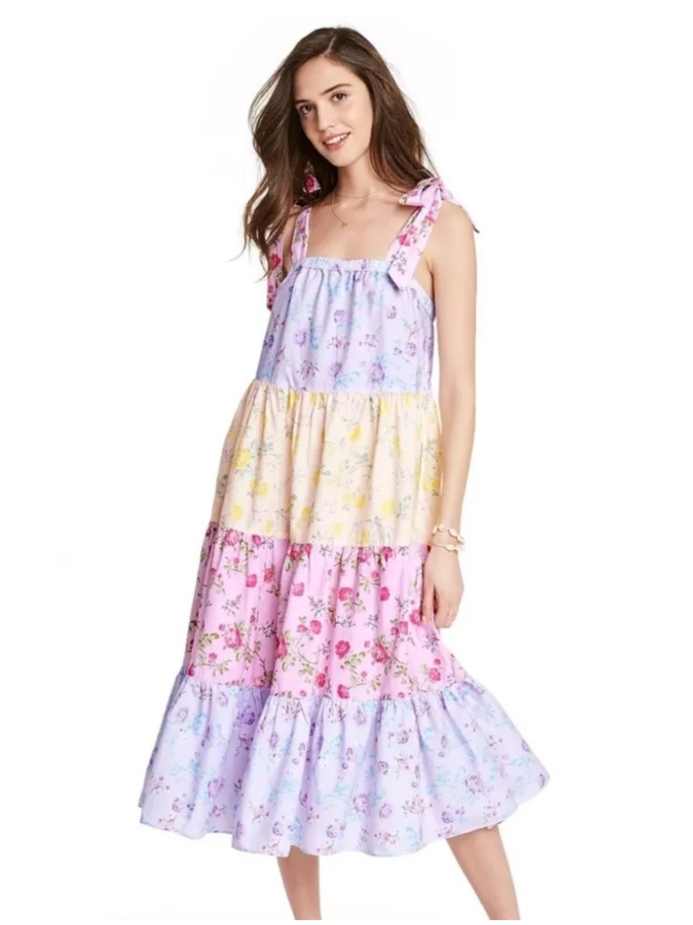 LoveShackFancy x Target Margaux Floral Tiered Midi Dress